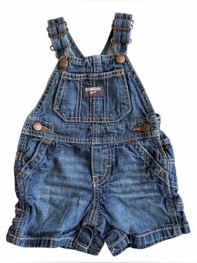 OshKosh B’gosh Denim Short Overalls Baby 6M Classic Blue